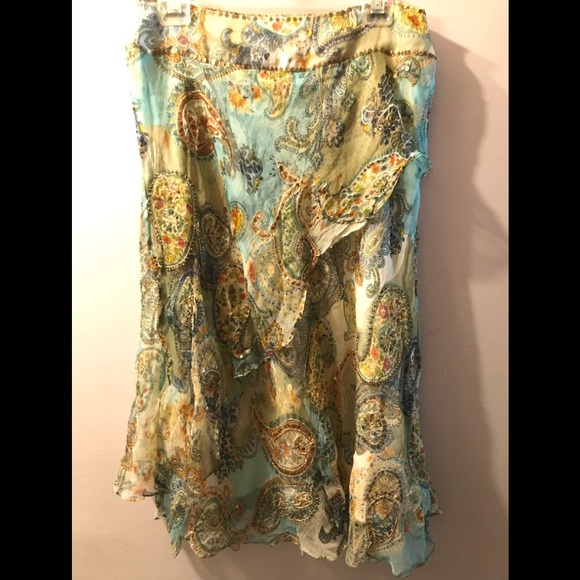 Derhy Sequinned midi Skirt Condition like New - Picture 2 of 14